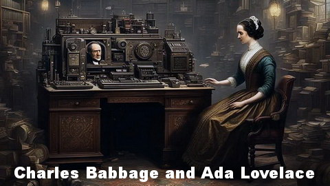 Ada Lovelace and Charles Babbage. Charles built the thinking machine. 